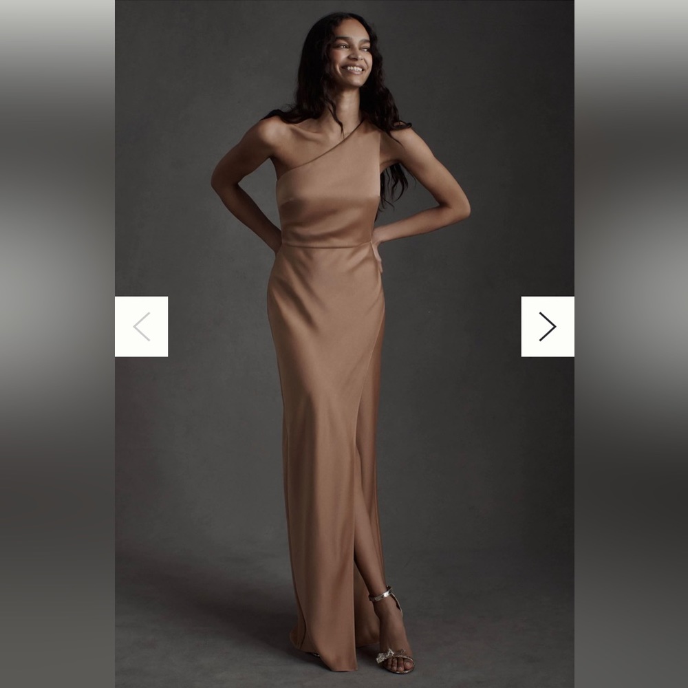 NWT Anthropologie BHLDN Dylan One Shoulder Wedding Bridesmaid Dress Gown